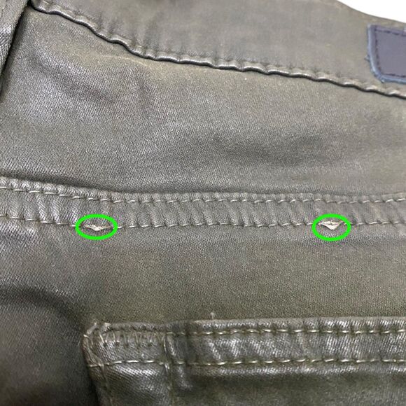 AG Adriano Goldschmied Jeans Womens 27 Green Legging Ankle Faux Leather Pants - Picture 8 of 15